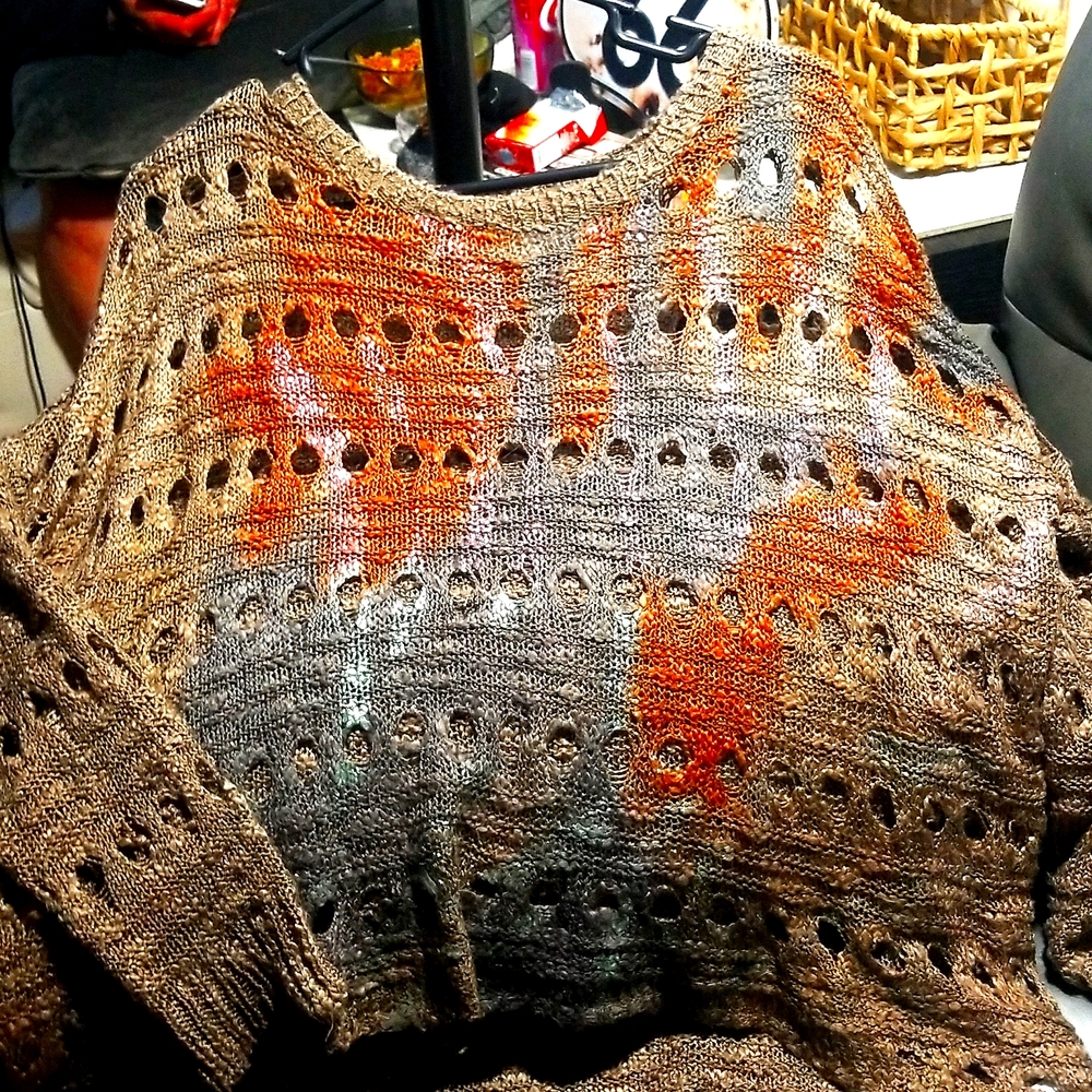 See through over sweater
